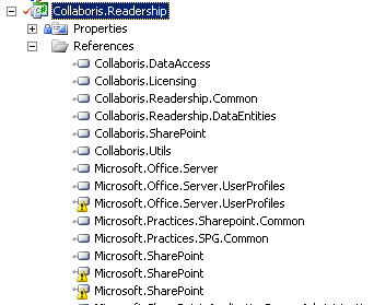 sharepoint-project-references-warning