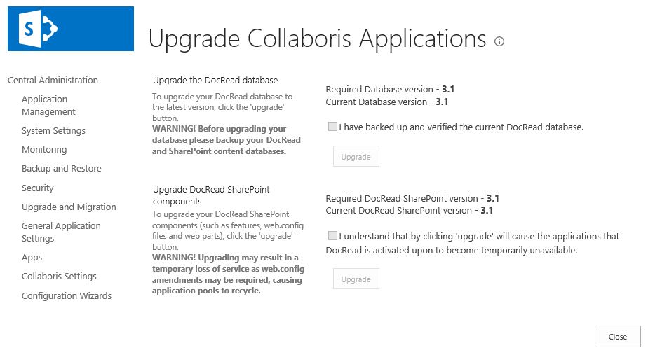NEW! Upgrade Menu