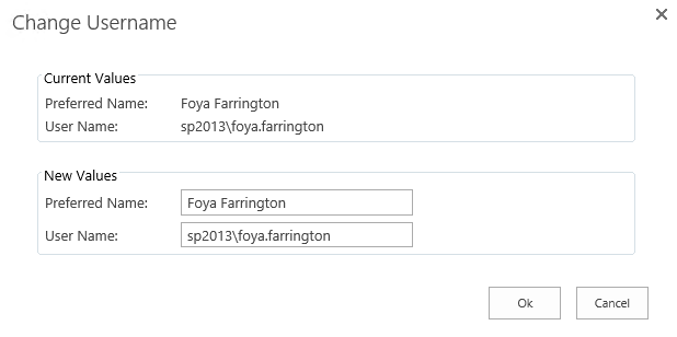Change User Name