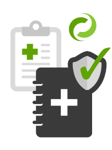 healthandsafety_icon image depicting compliance in healthcare