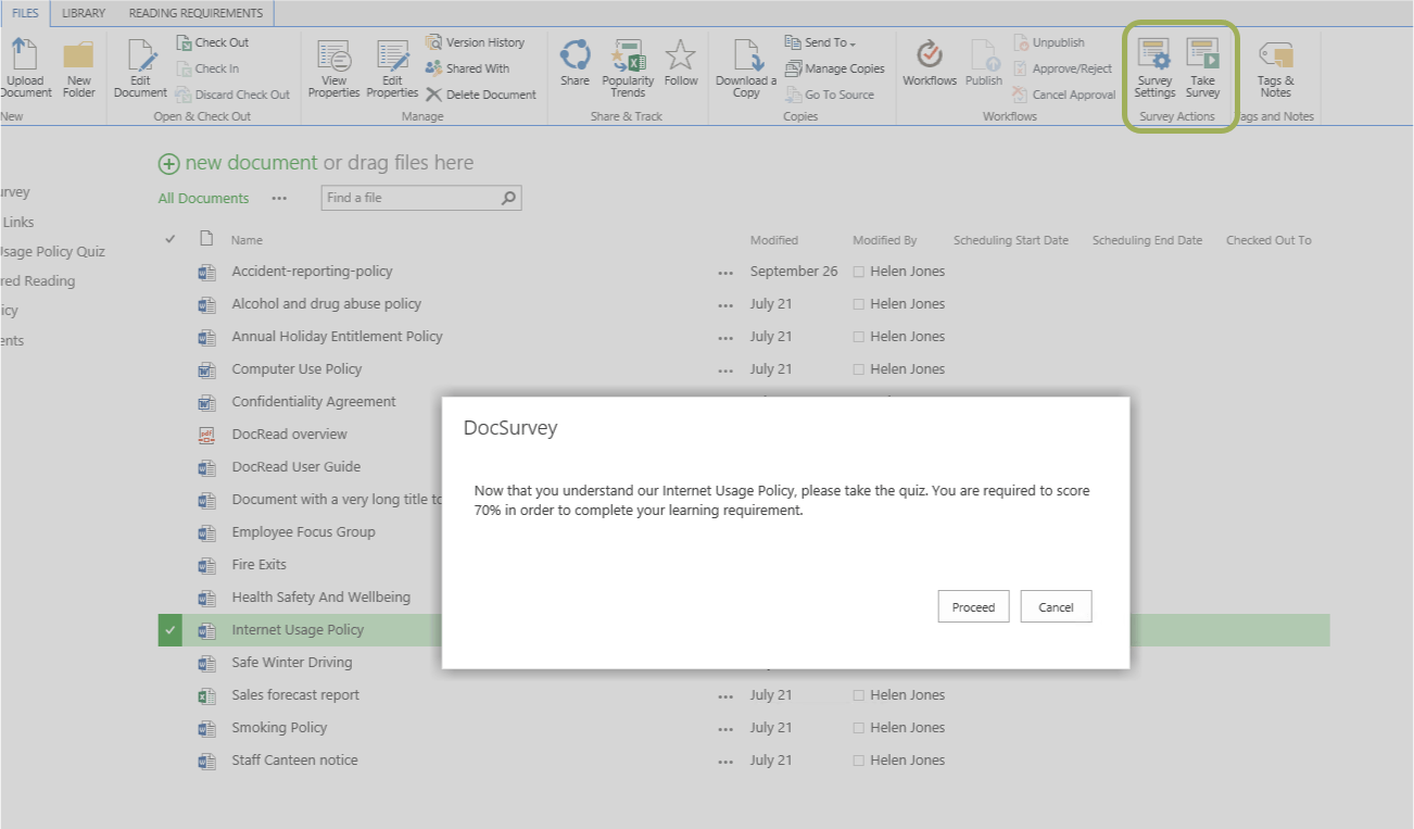 take a survey Image showing how to take a survey