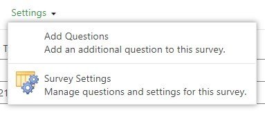 survey settings