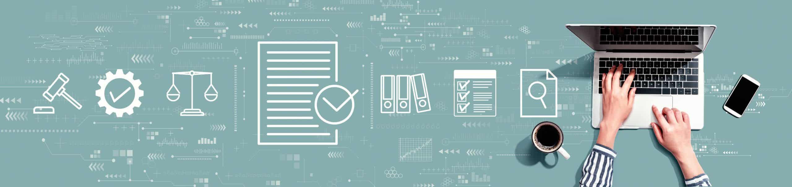 Compliance,Concept,With,Person,Using,A,Laptop,Computer