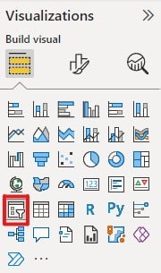 picture highlighting the slicer visualization