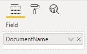 Image showing the Document Name field selected for the slicer data