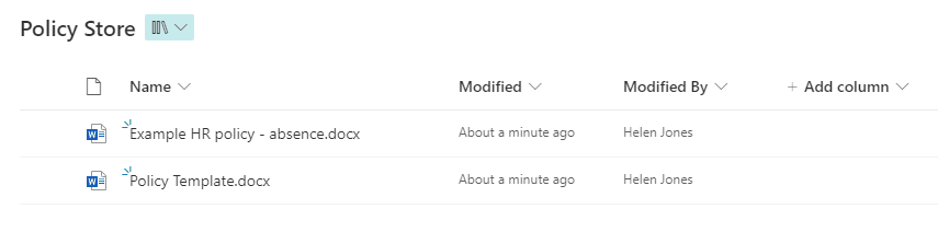 add a column to the sharepoint library view image showing the add column option in the SharePoint library to display the linked fields