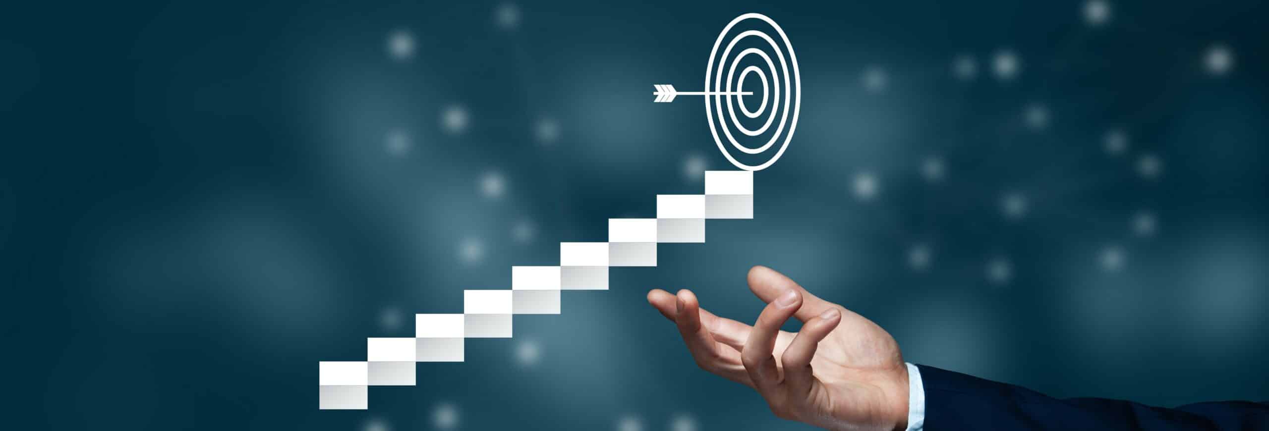 climbing steps to success narrow