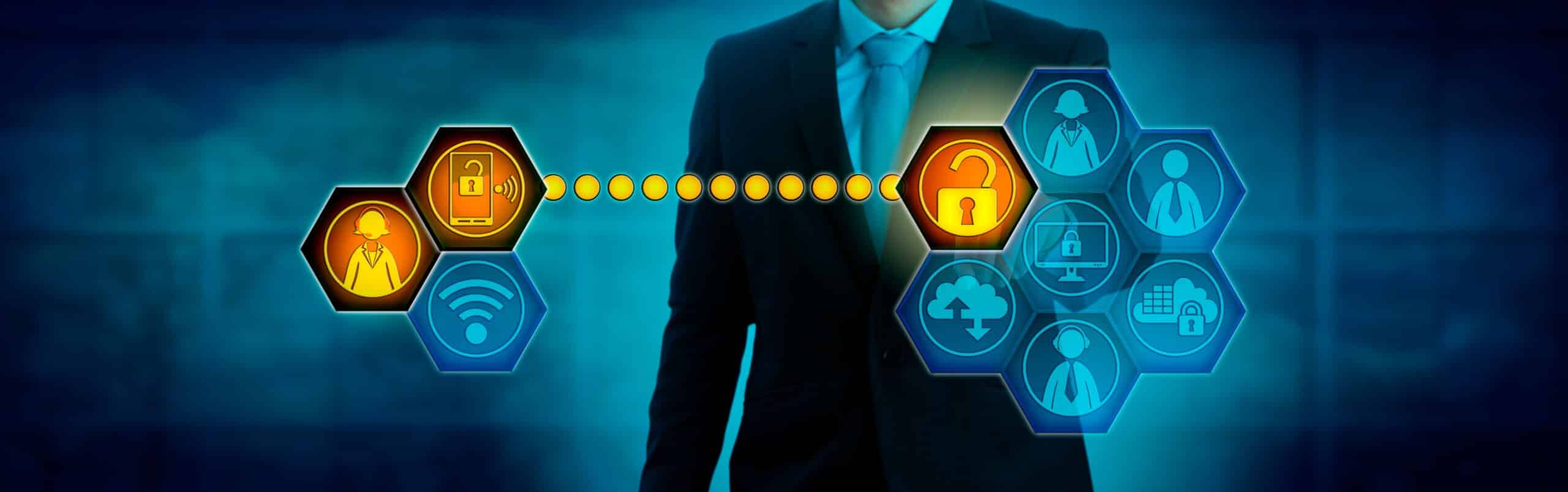 cyber security with remote work image showing cybersecurity for remote work