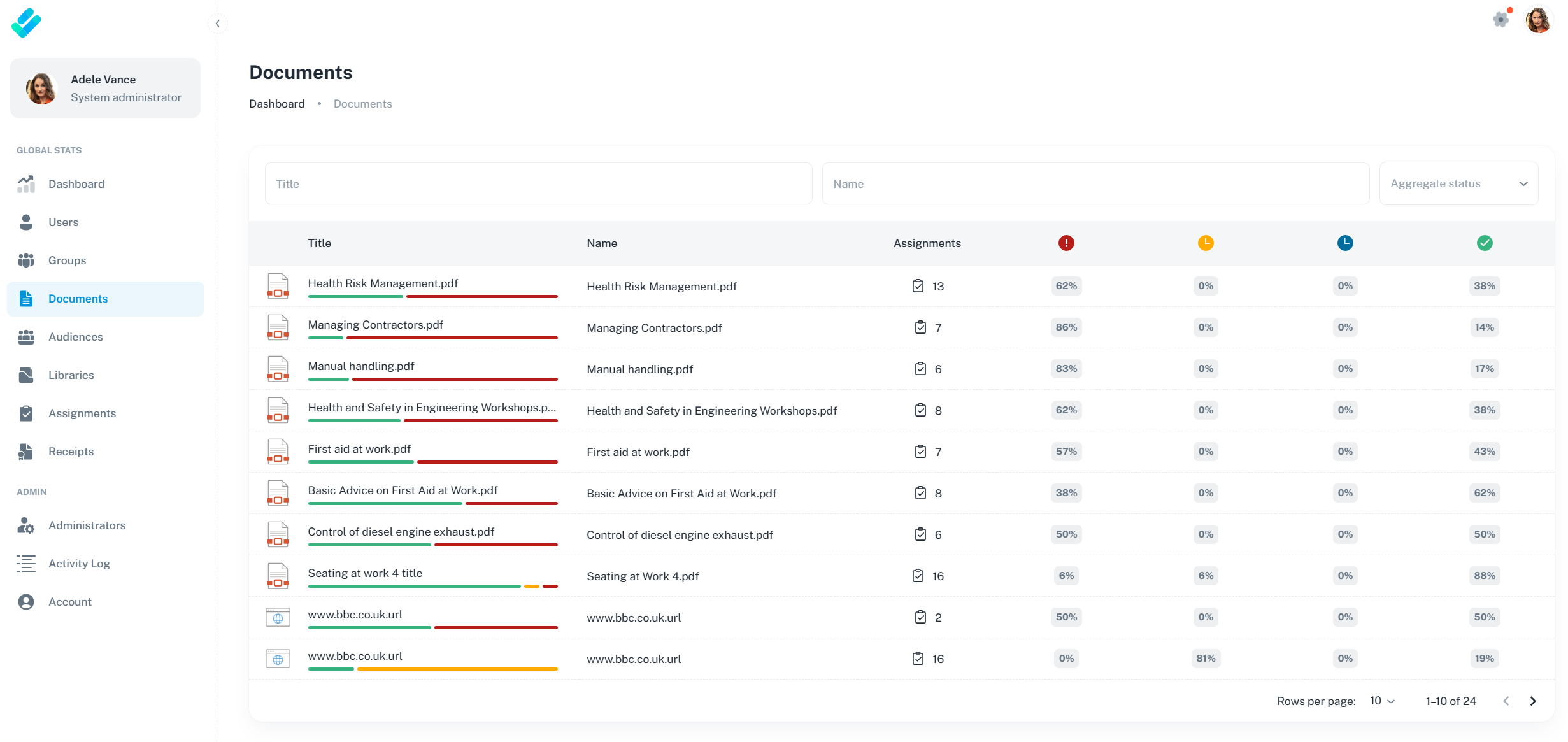 document search options